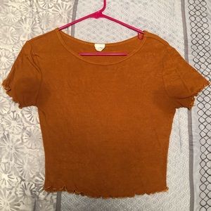 Burnt orange crop top
